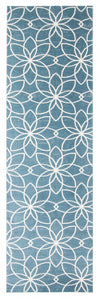 Carpette Terali turquoise lavable à la machine - 2 pi 6 po x 8 pi 0 po