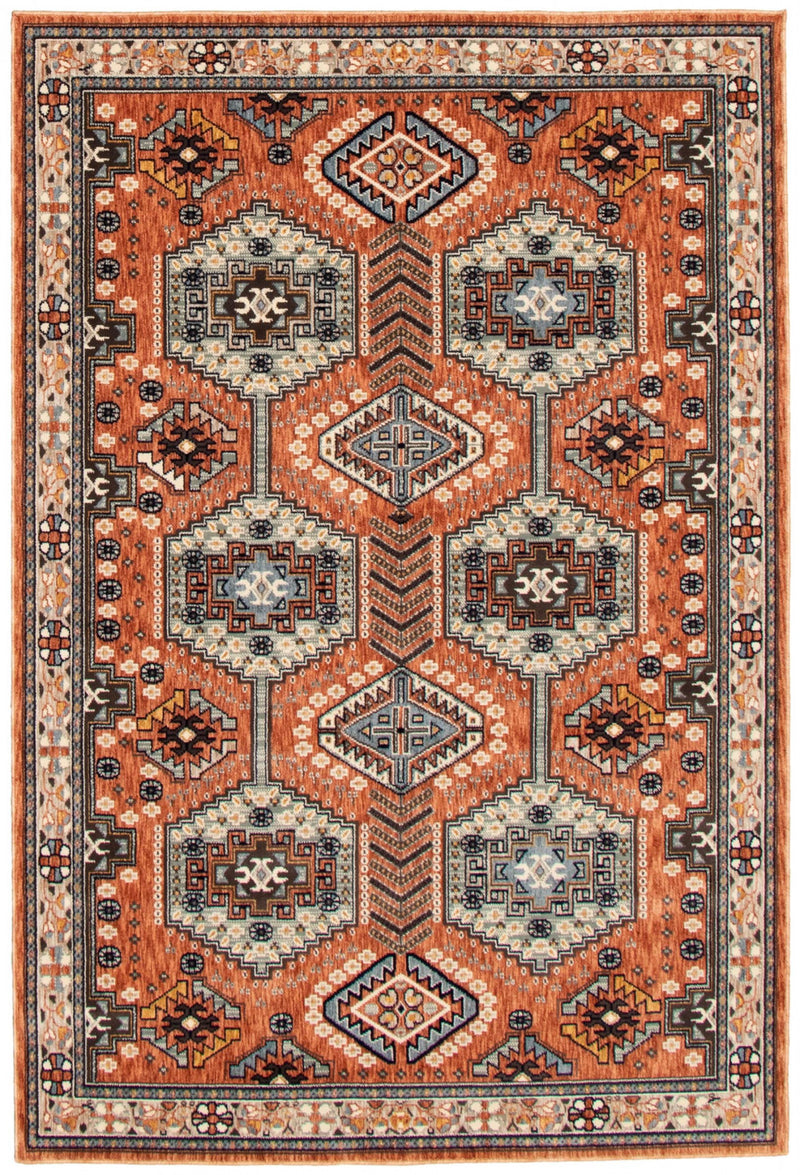 Quincy Red Area Rug - 5'3" x 7'3"