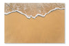 Wave on Sand Beach 24 po x 36 po : Oeuvre d’art murale en panneau de tissu sans cadre