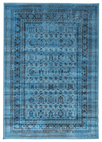 Carpette Awena bleue 5 pi 3 po x 7 pi 7 po