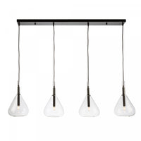 Luminaire suspendu Conic noir à 4 ampoules