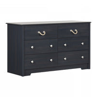  Aviron Bureau Double 6 Tiroirs - Blue 