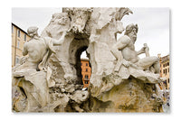Fontana Dei Quattro Fiumi, Piazza Navona, Rome, Italy 16 po x 24 po : Oeuvre d’art murale en panneau de tissu sans cadre