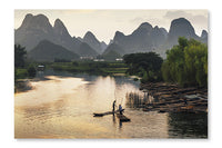  Yangshuo And Guilin In China 16 po x 24 po : Cadre d'art mural et panneau de tissu