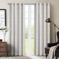 Rideau coupe-lumière oeillets Adams 54 po x 84 po (paire) naturel