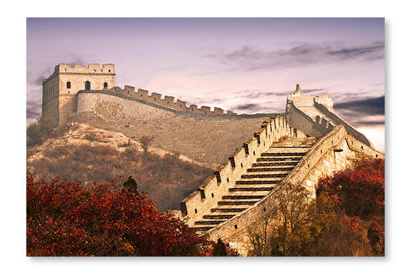 Great Wall in The Clouds 16x24 Wall Art Fabric Panel Without Frame