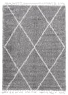 Carpette à poil long Helma Losange gris clair 3 pi 11 po x 5 pi 11 po