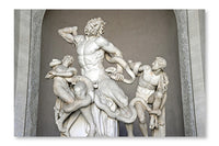 Laocoon and His Sons Statue in Vatican Museum 28 po x 42 po : Oeuvre d’art murale en panneau de tissu sans cadre