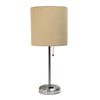 Lampe de table Limelights brun clair avec pied mince et prise de recharge