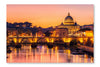  Rome, Italy With St Peter Basilica Of The Vatican 24 po x 36 po : Cadre d'art mural et panneau de tissu