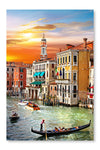 Venice Building 24 po x 36 po : Oeuvre d’art murale en panneau de tissu sans cadre