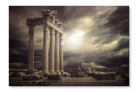  Apollon Temple Ruins Antalya, Turkey 16 po x 24 po : Cadre d'art mural et panneau de tissu