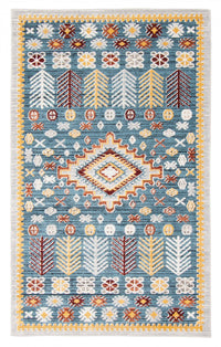 Carpette Gypsy bleue lavable à la machine - 6 pi 0 po x 9 pi 0 po