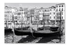 View of The Grand Canal in The Rialto Bridge 28 po x 42 po : Oeuvre d’art murale en panneau de tissu sans cadre