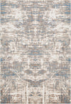 Carpette Shi bleue à motifs abstraits 5 x 8