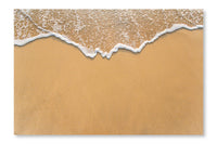 Wave on Sand Beach 16 po x 24 po : Oeuvre d’art murale en panneau de tissu sans cadre