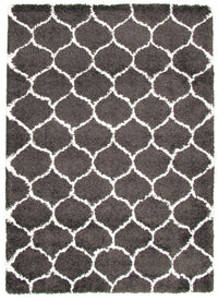 Carpette Alaura Trellis noir - 5 pi 3 pox 7 pi 3 po