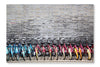  Bicycles 24 po x 36 po : Cadre d'art mural et panneau de tissu