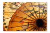  Sunshade With Thai Ornament 28 po x 42 po : Cadre d'art mural et panneau de tissu