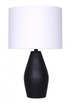 Lampe de table de 24 po, noir mat