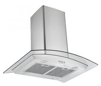  Hotte de cuisinière pour îlot Ancona IGCC630 de 30 po en verre et en acier inoxydable - AN-1404 