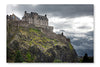  Edinburgh Castle, Scotland 28 po x 42 po : Cadre d'art mural et panneau de tissu