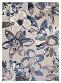 Carpette Angie bleue - 6 pi 7 po x 9 pi 6 po