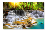  Erawan Waterfall In Kanchanaburi Province 24 po x 36 po : Cadre d'art mural et panneau de tissu