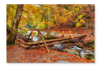 Autumn Landscape 2 28 po x 42 po : Oeuvre d’art murale en panneau de tissu sans cadre