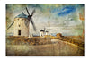  Windmills Of Spain 24 po x 36 po : Cadre d'art mural et panneau de tissu