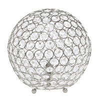 Lampe de table Elipse Elegant Designs balle de 10 po avec paillettes de cristal, chromée