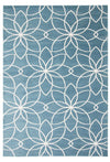 Carpette Terali turquoise lavable à la machine - 3 pi 0 po x 5 pi 0 po