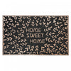 Tapis de plancher « Home Sweet Home » orné de feuilles, en caoutchouc