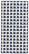 Carpette Brangane bleue 2 pi 8 po x 4 pi 11 po