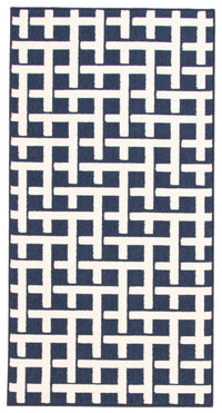 Carpette Brangane bleue 2 pi 8 po x 4 pi 11 po