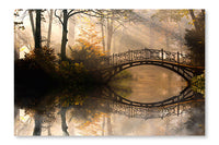  Autumn Park 16 po x 24 po : Cadre d'art mural et panneau de tissu