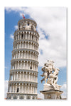  Pisa 28 po x 42 po : Cadre d'art mural et panneau de tissu