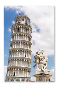  Pisa 28 po x 42 po : Cadre d'art mural et panneau de tissu