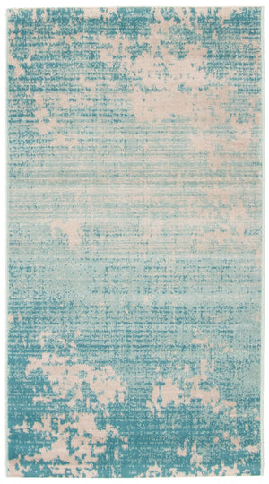 Carpette Janaki bleu sarcelle 2 pi 8 po x 4 pi 11 po