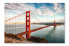 Golden Gate Bridge, San Francisco 28 po x 42 po : Oeuvre d’art murale en panneau de tissu sans cadre