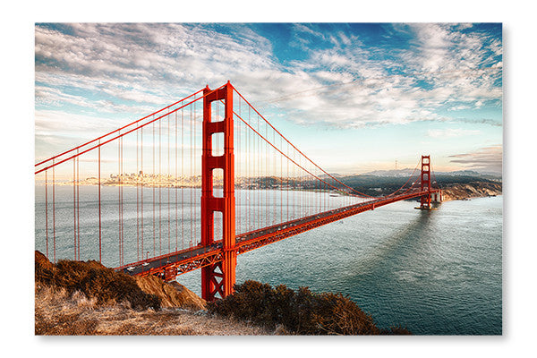 Golden Gate Bridge, San Francisco 28x42 Wall Art Fabric Panel Without Frame