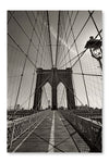 Brooklyn Bridge in New York City 28 po x 42 po : Oeuvre d’art murale en panneau de tissu sans cadre