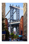  New York Skyline 24 po x 36 po : Cadre d'art mural et panneau de tissu
