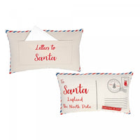 Coussin carte postale « To Santa » et « Letters to Santa » - ensemble de 2