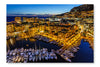  Aerial View On Fontvieille And Monaco Harbor With Luxury Yachts 24 po x 36 po : Cadre d'art mural et panneau de tissu