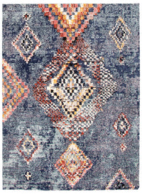 Carpette Makondo Mosaique bleu - 3 pi 11 pox 5 pi 11 po