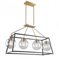 Luminaire suspendu de style cage Bridgetown à 4 ampoules