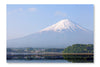 Mountain Fuji And Achi Lake 16 po x 24 po : Cadre d'art mural et panneau de tissu