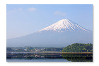  Mountain Fuji And Achi Lake 16 po x 24 po : Cadre d'art mural et panneau de tissu
