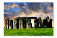  Stonehenge 16 po x 24 po : Cadre d'art mural et panneau de tissu